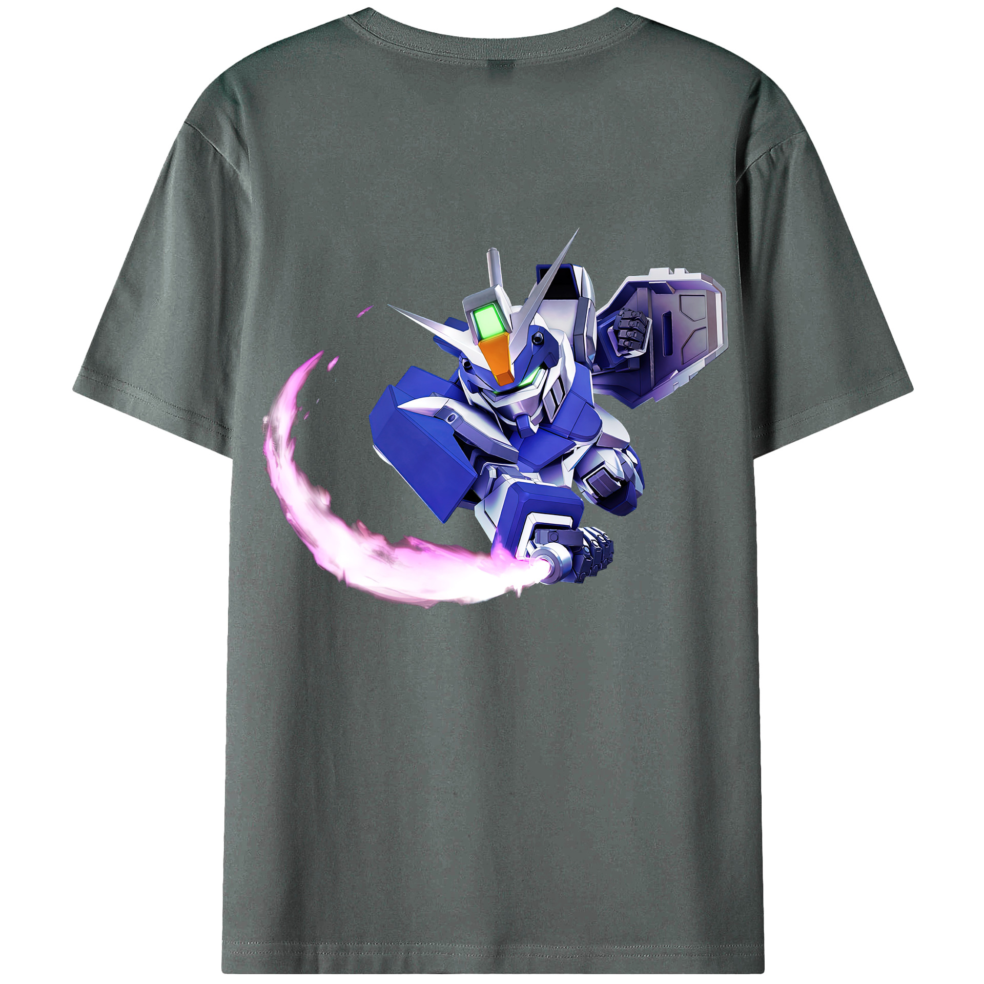 （画像用） 機動戦士ガンダム Mobile Suit Gundam 綿100％半袖Tシャツ（背面プリント）